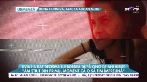 Bordea şi soţia lui au împlinit cinci ani de când s-au cunoscut! Declaraţia de dragoste făcută de Livia nu are cum să nu te emoţioneze: "Nu credeam că o să pot fi atât de fericită"