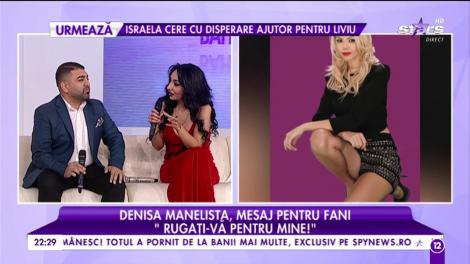 Amănunte despre starea de sănătate a Denisei au ieșit la iveală! Ce se întâmplă în aceste momente cu artista. Liviu Puştiu: "Acum câteva zile era mai bine"