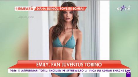 Cea mai fierbinte susținătoare! Emily Ratajkowski a aprins imaginația suporterilor Juventus cu poze periculos de sexy!