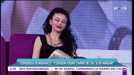 Consuela Di Monaco: ”Consum doar carne de cal și de măgar!”