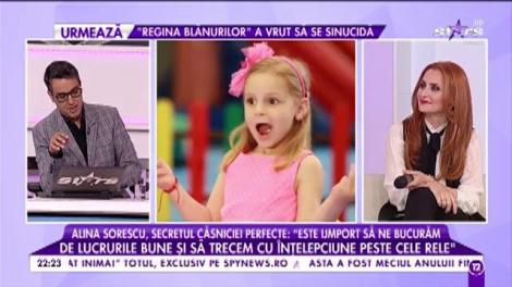 Alina Sorescu, secretul căsniciei perfecte: "Este important să ne bucurăm de lucrurile bune și să trecem cu înțelepciune peste cele rele"