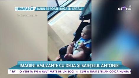 Imagini amuzante cu Delia şi băieţelul Antoniei! Delia, show cu micuţul Akim