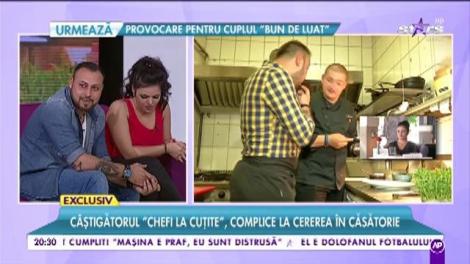 Chef Gianny, câștigătorul ”Chef la cuțite”, a fost complice la cea mai neașteptată cerere în căsătorie!