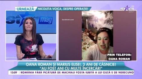 Oana Roman şi Marius Elisei, 3 ani de căsnicie!