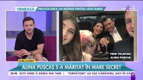 Alina Puşcaş s-a măritat în mare secret: ”M-a luat și pe mine prin surprindere”
