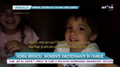 Horia Brenciu, momente emoţionante în familie