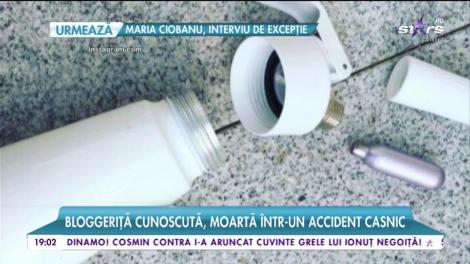 Bloggeriţă cunoscută, moartă într-un accident casnic. Aparatul de frișcă a explodat!
