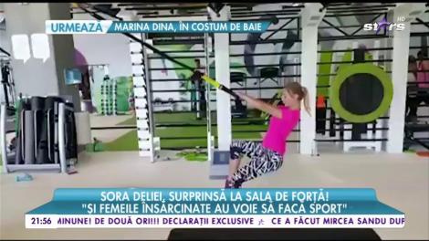 Oana Matache, sora Deliei, surprinsă la sala de forță: "Și femeile însărcinate au voie să facă sport"
