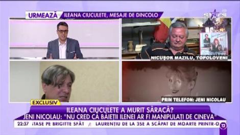 Jeni Nicolau, celebra cântăreața de muzică populară: "Nu cred că băieții Ilenei ar fi manipulați de cineva"