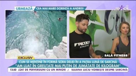 Oana face sport p&acirc;nă &icirc;n ultima clipă! Cum se menține &icirc;n forma sora Deliei &icirc;n a patra lună de sarcină!