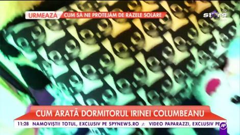 Irina Columbeanu își arată în premieră la televizor dormitorul