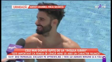 Andy, ispita de la "Insula Iubirii", interviu la piscină: "Este important ca femeia de l&acirc;ngă mine să aibă un caracter frumos"