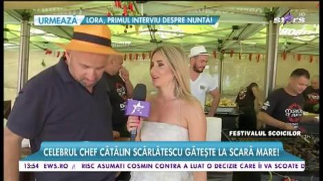 Celebrul chef Cătălin Scărlătescu găteşte la scară mare!