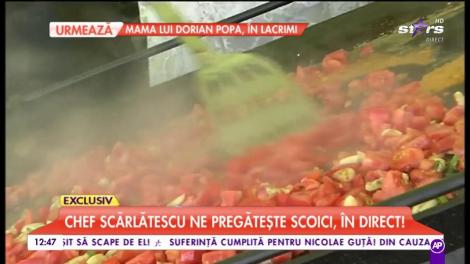 Rețeta lui, în direct! Chef Cătălin Scărlătescu organizează cel mai tare festival de scoici din România