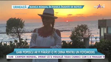Crina Abrudan și Gabi Popescu, relație cu năbădăi! Gabi Popescu ar fi părăsit-o pe Crina pentru un fotomodel!