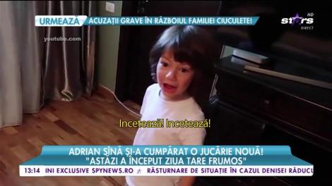 Adrian S&icirc;nă și-a cumpărat o jucărie nouă! "Astăzi a &icirc;nceput ziua foarte frumos!"