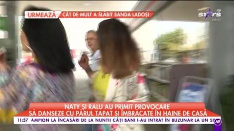 STARoganţă la "Star Matinal"! Raluca Dumitru şi Natalia Mateuţ, ciufulite şi îmbrăcate în halat au făcut show în benzinărie