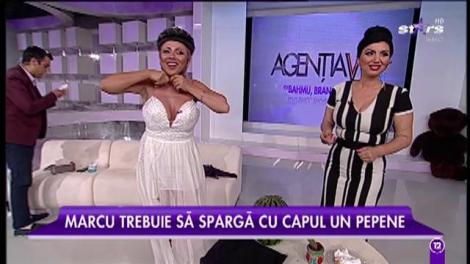 STARoganța la Agenţia VIP! Cristi Brancu a trebuit să mănânce o savarină legat la ochi şi la mâini