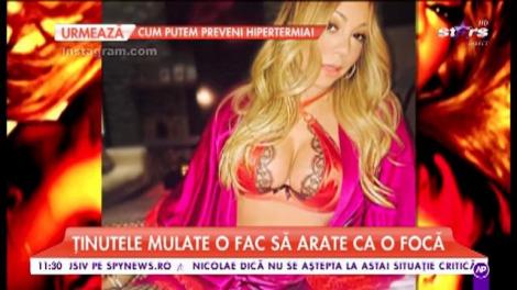 Mariah Carey nu renunţă la ţinutele mulate şi sexy! Cum arată cântăreaţa cu 20 de kilograme în plus