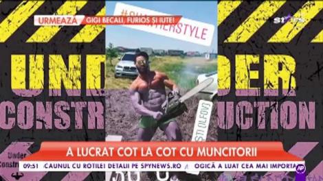 Nu se dă în lături de la munca grea! Dorian Popa, muncitor pe șantier: A lucrat cot la cot cu muncitorii pentru noua lui casă