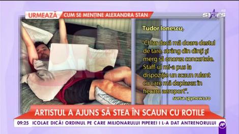 Tudor Ionescu a ajuns să stea în scaun cu rotile