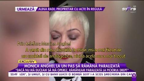 Monica Anghel la un pas să rămână paralizată!