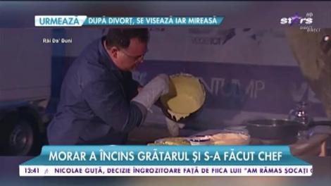 Mihai Morar a încins grătarul şi s-a făcut chef