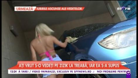 STARoganţă fierbinte, stinsă cu... spumă!  Zizik, cu sutienul ud și neîncăpător la spălătorie