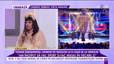 A spus c&acirc;t a slăbit de la operaţia de micşorare de stomac! Ozana Barabancea a vomitat de trei ori &icirc;ntr-o zi! Ce i s-a &icirc;nt&acirc;mplat