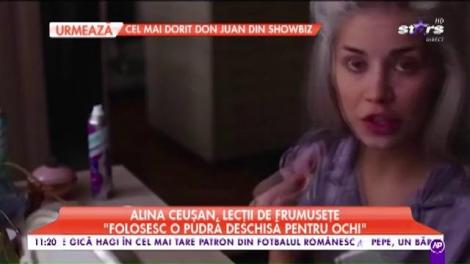 Alina Ceuşan: "Folosesc o pudră deschisă pentru ochi"