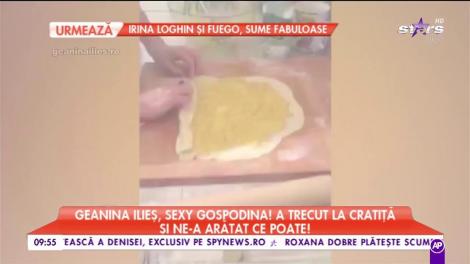 Geanina Ilieş, sexy gospodină! A trecut la cratiţă şi ne-a arătat ce poate!