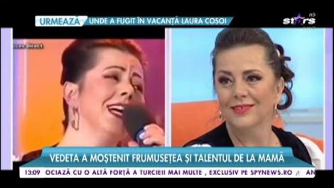 Elena Gheorghe a moştenit atât vocea şi frumuseţea de la mama sa