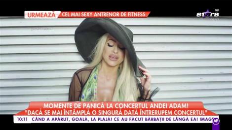 Momente de panică la concertul Andei Adam! Fanii au început să arunce pe scenă cu porumb