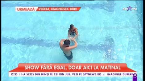 Răzvan Botezatu și Raluca Dumitru, dans pasional în piscină