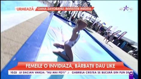 Zizik, dans senzaţional în apă! Femeile o invidiază, bărbaţii dau LIKE