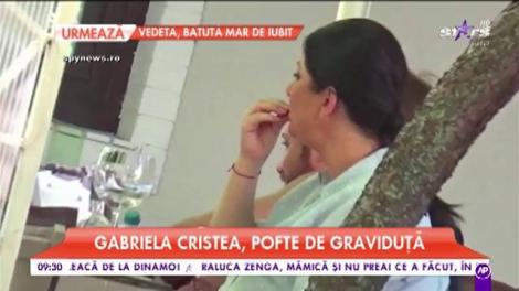 Gabriela Cristea, pofte de graviduță. În sfârşit poate să mănânce cât şi când vrea