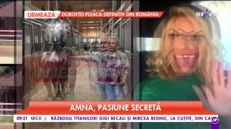 Amna, pasiune secretă: "De câte îmi permite timpul, vin să iau lecții de echitație"