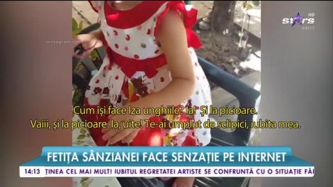 Așa mamă, așa fiică! Fetița Sânzianei Buruiană face senzație pe internet! Micuța a învăţat să-şi facă singură unghiile