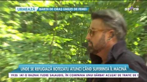Cătălin Botezatu, shooting foto în pădure... pe cal!