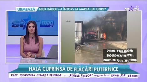 Un incendiu puternic a izbucnit la o hală a unei turnătorii de aluminiu dintr-o localitate din Timiş