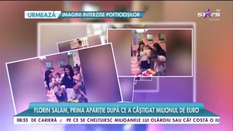 Prima apariţie a ui Florin Salam după ce a câştigat o avere la cazino! Cum s-a distrat la petrecerea fiicei sale