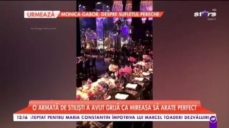 Nuntă spectaculoasă în Liban. Rochia de mireasă a fost lucrată manual