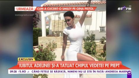 Fanii au fost cuceriți! Noul iubit al Adelinei Pestrițu, dovadă supremă de iubire. Şi-a tatuat chipul vedetei pe piept!