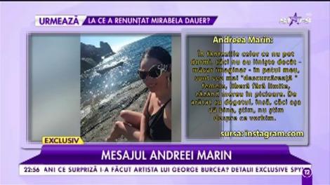 Andreei Marin, despre despre viitorul ei iubit sau soț: ”Va veni ziua când mă veți vedea de mână cu un om asumat”