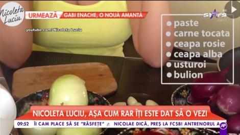 Nicoleta Luciu ne pregatește paste cu carne și sos de roșii