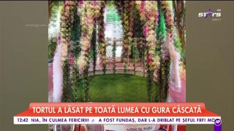 Mirii au spart pușculița și au organizat o nuntă unică, tortul a lăsat pe toată lumea cu gura căscată