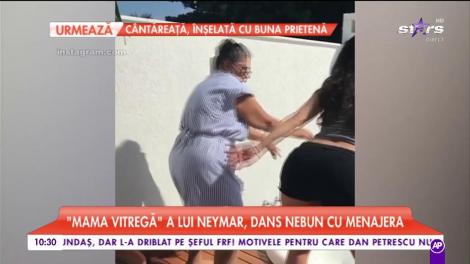 "Mama vitregă" a lui Neymar, dans nebun cu menajera, video viral pe internet