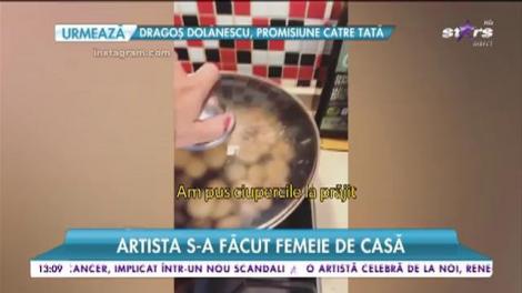 Alexandra Stan s-a făcut femeie de casă