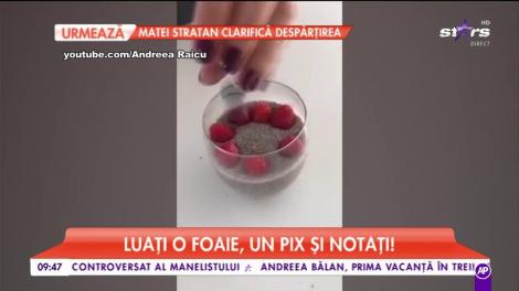 Andreea Raicu, mic dejun în trei minute