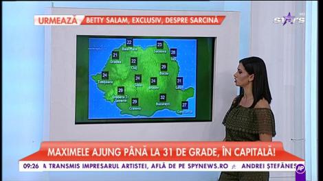 Vremea zilei 18 septembrie 2017. Maximele zilei se încadrează între 24 şi 31 de grade